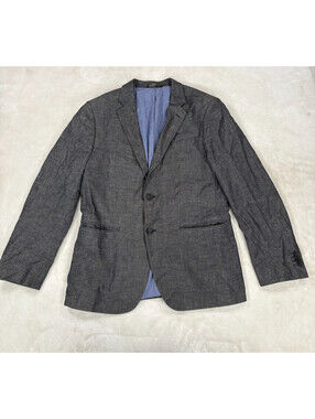 Banana Republic Mens Blazer 40R Gray Tailored Slim Fit Sport Coat Jacket